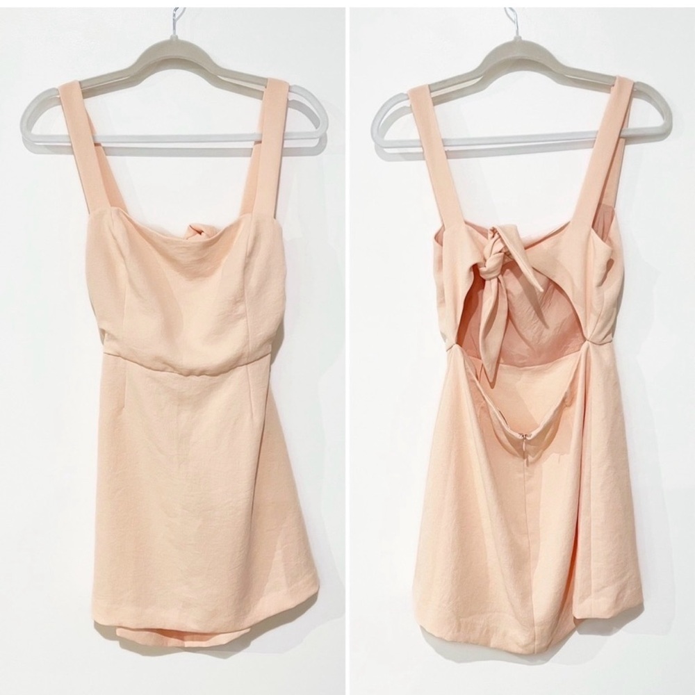 Wilfred Aritzia New Écoulement Tie Back Mini Dress in Light Pink Size 2
